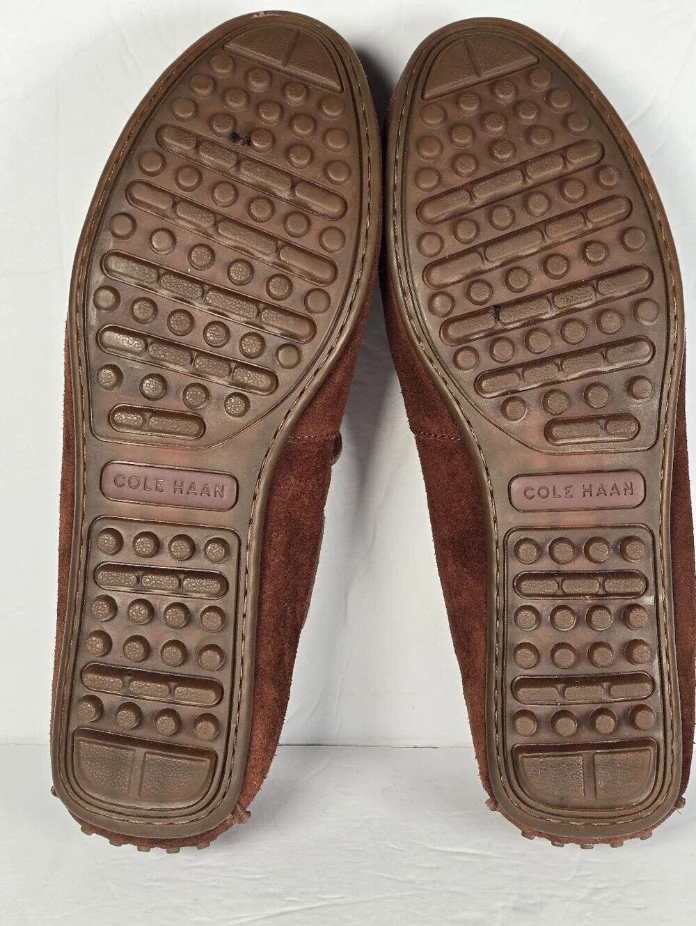NWOT Cole Haan Mens Air Grant Driver Suede Slip-on Brown Loafers Shoes size 10.5
